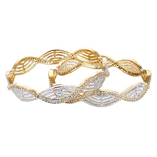 American Diamond Plated Bangles (2.6)