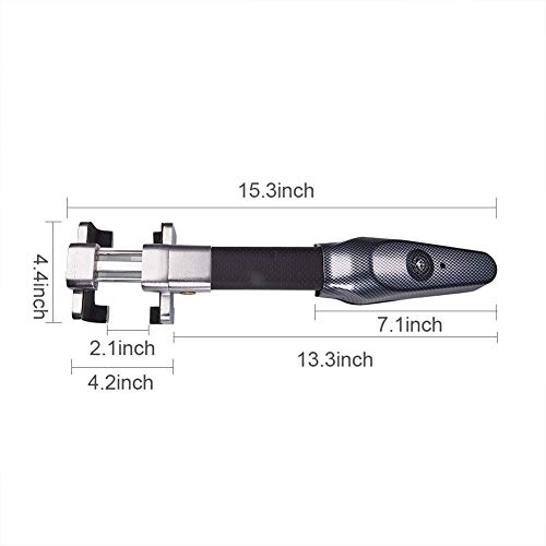 Blueshyhall Steering Wheel Lock with Alarm, Vehicle Anti-Theft Security Lock Universal for Car Truck SUV Van