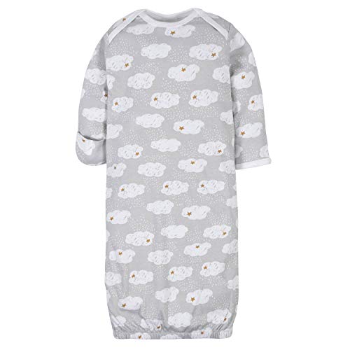 Image of Gerber Baby Girls 4-Pack Sleeper Gown - Soft Cotton Newborn Nightgowns, Elastic Hem Sleepwear Set for Infant Girls