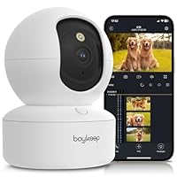 BoyKeep Indoor Camera - 2K Pet Camera, 5G/2.4GHz WiFi Cam for Baby Monitor with Phone App, 360° Pan & Tilt, 2-Way Audio, Color Night Vision, New for 2026 with 12s Free Cloud Storage