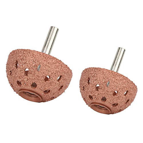 Set Of 2 Tire Buffing Wheels, 1.65" & 2.15" Tungsten Alloy Grinding Head With 0.25" Shaft Linking Rod, Pneumatic Tire Repair, Furniture Polish, Rust & Paint Removal Tools #TOP2