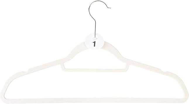 Number Tags - 1.7 in, 600 Pieces, Black, Round - Double-Sided Plastic Hanger Number Tags for Coat Check & Closet Organization