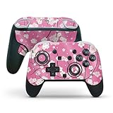 Glossy Glitter Skin Compatible with Nintendo Switch 2 Pro Controller - Sakura Pink - Premium 3M Vinyl Protective Wrap Decal - Easy to Apply | Made in The USA