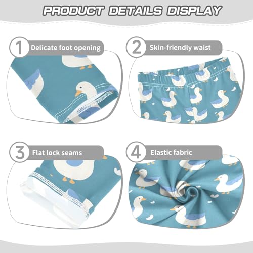senya Girls Printed Leggings Yoga Pants Cute Duck Pattern for Kids in 4t to 10 Years, 4T3