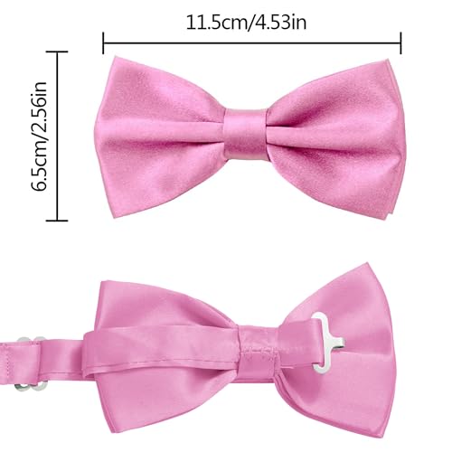 Image of habibee Suspenders and Bow Tie Set for Men, Adjustable Elastic Braces with Y-Back, Diverse Colors, Strong Clips