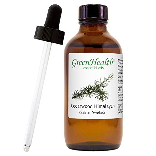 Cedarwood Himalayan Essential Oil - 4 fl oz (118 ml) Glass Bottle w/Glass Dropper  100% Pure Essential Oil  GreenHealth