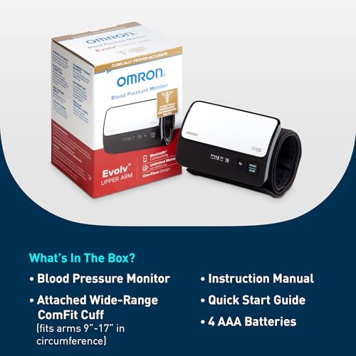 Image of OMRON Evolv Wireless Blood Pressure Monitor & Upper Arm Blood Pressure Cuff