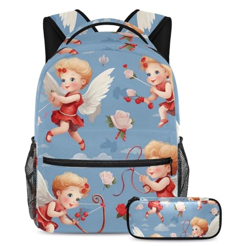 Sac à dos Joli Cupidon avec sa trousse à crayons ergonomique à grande capacité