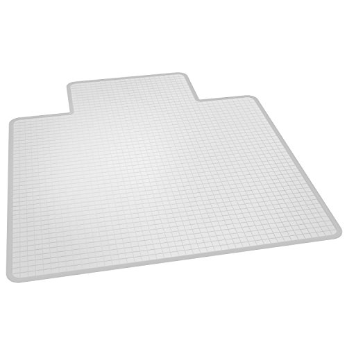 Chair Mats For Medium Pile Carpet, 36" X 48" Rectangle With Lip, Clear Vinyl Crystal Edge #TOP1
