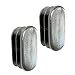 Oval Closet Rod End Cap |15mm x 30mm | Polished Chrome | 2 Pack