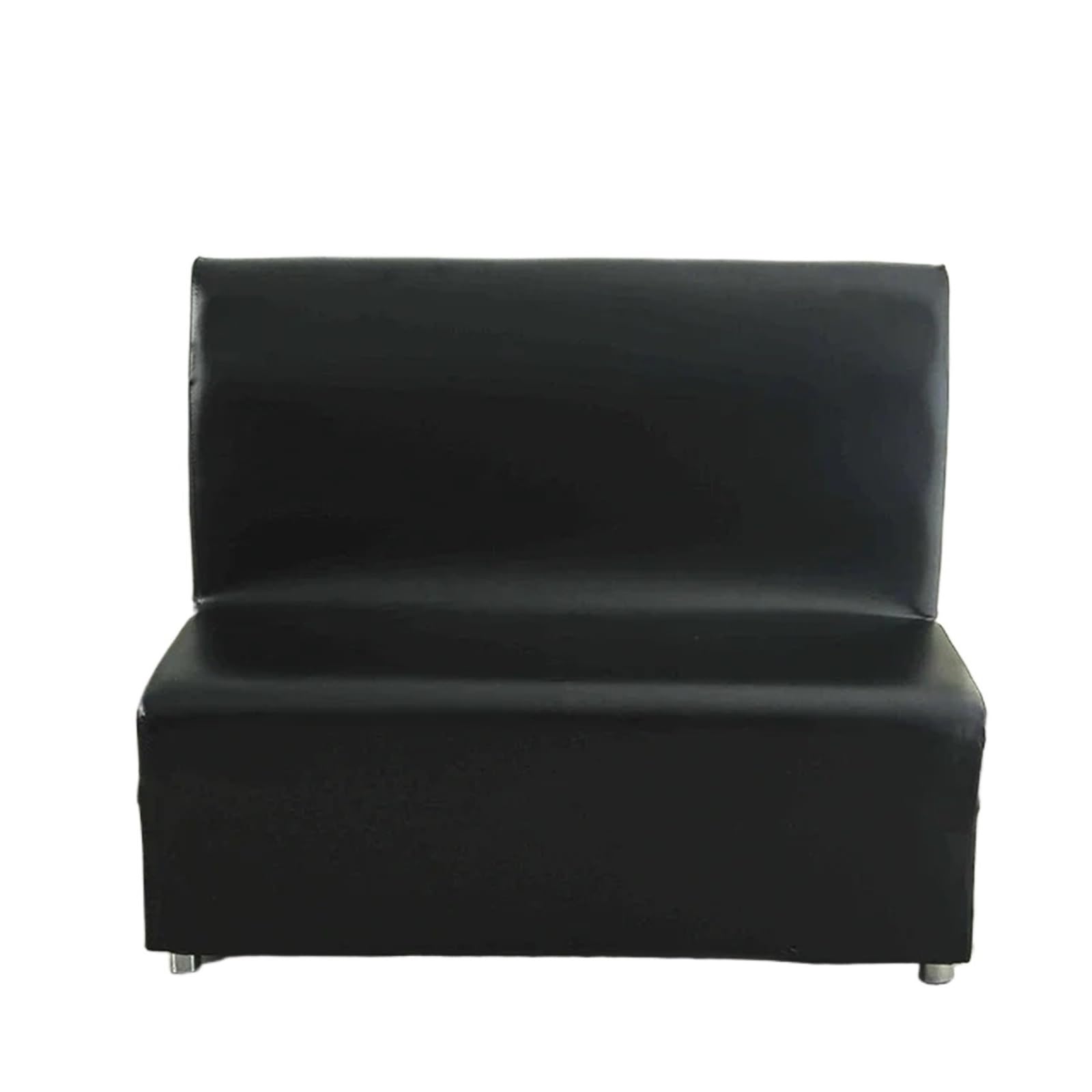 GCYEIDMA Faux Leather Sofa Cover All-inclusive Armless Sofa Cover PU Leather Spandex Couch For Hotel Restaurant Home Internet Bar Cafe Stretch Slipcover
