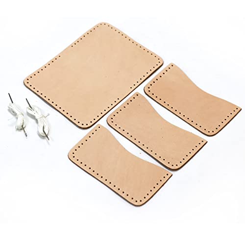 Vegetable Tanned Natural Leather Wallet Stitching Kit (Natural) #TOP1