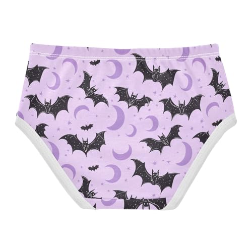 Girls Underwear Soft Cotton Halloween Bat Kids Panties in Sizes 2/3t, 4t, 5t, 6 and 82