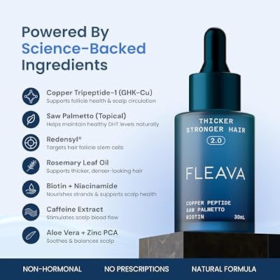 Hair Regrowth Serum for Thinning Hair, 30ml Clinically Backed Peptides, Biotin, Ginseng & Scutellaria Supports Hair Growth, Strengthens Roots, and Promotes Healthier Scalp
