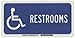 Brady 91319 Premium Fiberglass Handicapped Sign, 6" X 12", Legend "Restrooms (with Picto)"