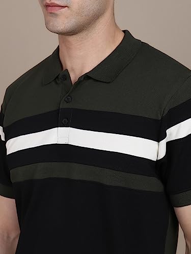 Image of Dennis Lingo - Men's Cotton Colorblocked Polo Regular Fit T-Shirt