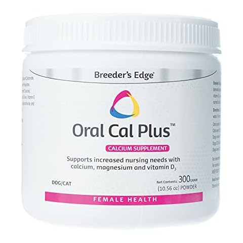 Revival Animal Health Breeder's Edge Oral Cal Plus Powder- Calcium Supplement for Dogs & Cats- 300gm Cover