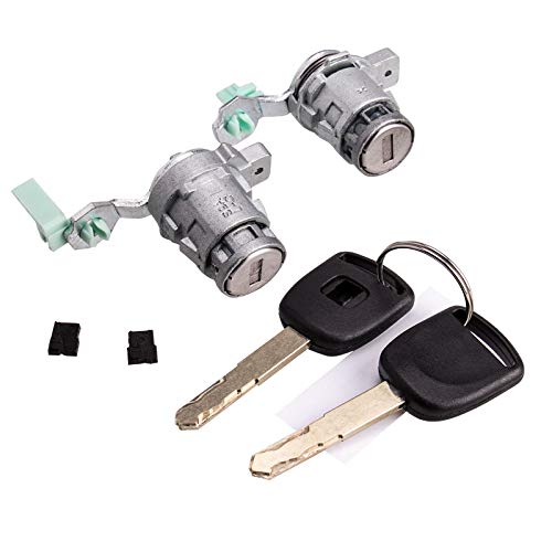 Door Lock Cylinder with Barcode Front Set Fits Honda 98-02 Accord, 01-05 Civic