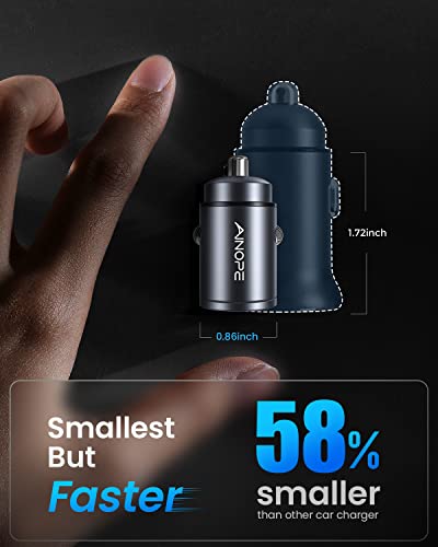 Ainope Usb C Car Charger Adapter, [Pd36W & Qc36W] Super Fast Car Charger Usb C, Iphone Car Charger Fast Charging With 2-Port 36W Compatible With Iphone 14 13 12, Samsung S23, Macbook Pro, Ipad #TOP6