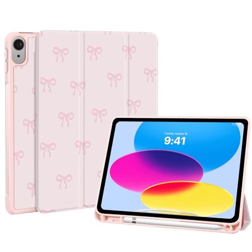 Fycyko Hülle für iPad 11. Generation(A16) 2025/iPad 10. Generation 2022, iPad 11 Zoll Hülle mit Stifthalter,Cute Bow Mus...