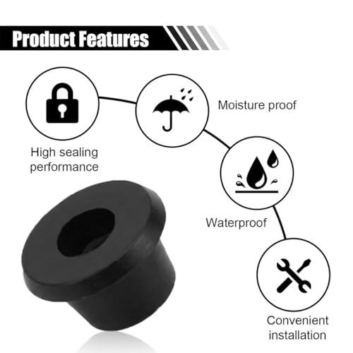 Image of Bottle Jack Floor Jack Oil Filler Plug, 8mm Flat-Head Rubber Hydraulic Filler Bung for Oil Reservoir Hole, Horizontal Jack Hydraulic Top Pressure Rod for Oil Reservoir (Flat-5PCS)