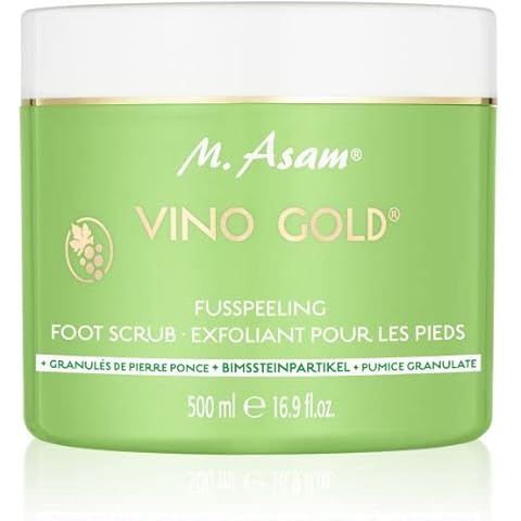 M. Asam Vino Gold Fußpeeling (500ml) - Peeling für die Füße mit natürlichem Bimssteingranulat & Latschenkieferöl, vitalisiert & pflegt schwere Füße & rissige Fersen Cover