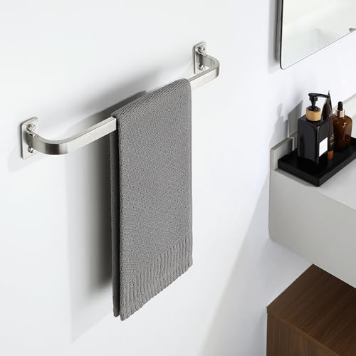 Mooche Porte Serviette Salle de Bain, Porte Serviette Mural Salle de Bain en 304 Acier Inoxydable, Longueur 40 CM, Porte Serviettes Mural Pratique et Robuste, Brossé