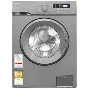 Exquisit Waschmaschine 7 kg schmal 45 cm | Energieklasse A | 1400 U/min | Startzeitvorwahl | Restlaufanzeige | leise 76 dB | freistehend | Aquatop | WA57014-021A inoxlook-az