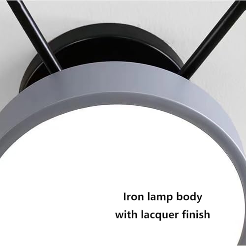 Plafonnier LED moderne bois et fer vert avec 4 lampes pour salon