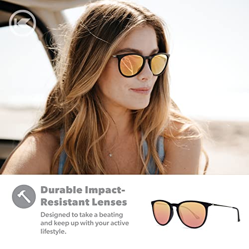 Image of Knockaround Round Trendy Polarized Sunglasses for Women - UV Protection