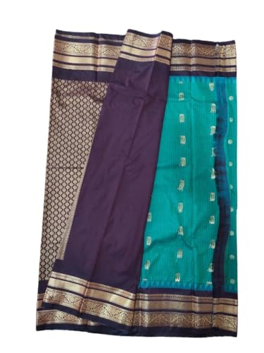 Mamtha green gadwal silk saree – image 2