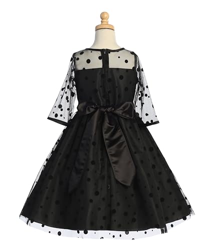 Made in USA - Girls Black Dress - Black Flower Girl Dress - Black Christmas Dress Girls - Vestido Negro para Niña4
