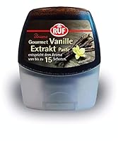 RUF Gourmet Vanille Extrakt, echte Tahiti Vanille, Vanille-Paste zum Verfeinern von Cremes, Teigen und Aromatisieren von Kaffee-Spezialitäten und Michshakes, 1x77g