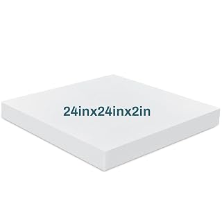 Frienda 1 Pack 2 x 24 x 24 Upholstery High Density Craft Foam Sheets Replacement Square Cut to Size Cushion Chair Padding, Suitable for Shipping, Packing, Cushion Foam, Mailing, Cosplay - Amazon product rated Grade A