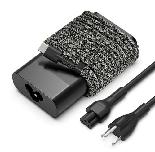 Image of 65W USB C Laptop Charger Compatible with HP Spectre X360 Elitebook Omnibook Envy Chromebook Elite x2 Fast Charing Travel Type C AC Adapter Power Cord Supply