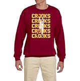 Tenacious Tops Audi Crooks Text Pic Crew Neck Sweatshirt ADULT LARGE Red