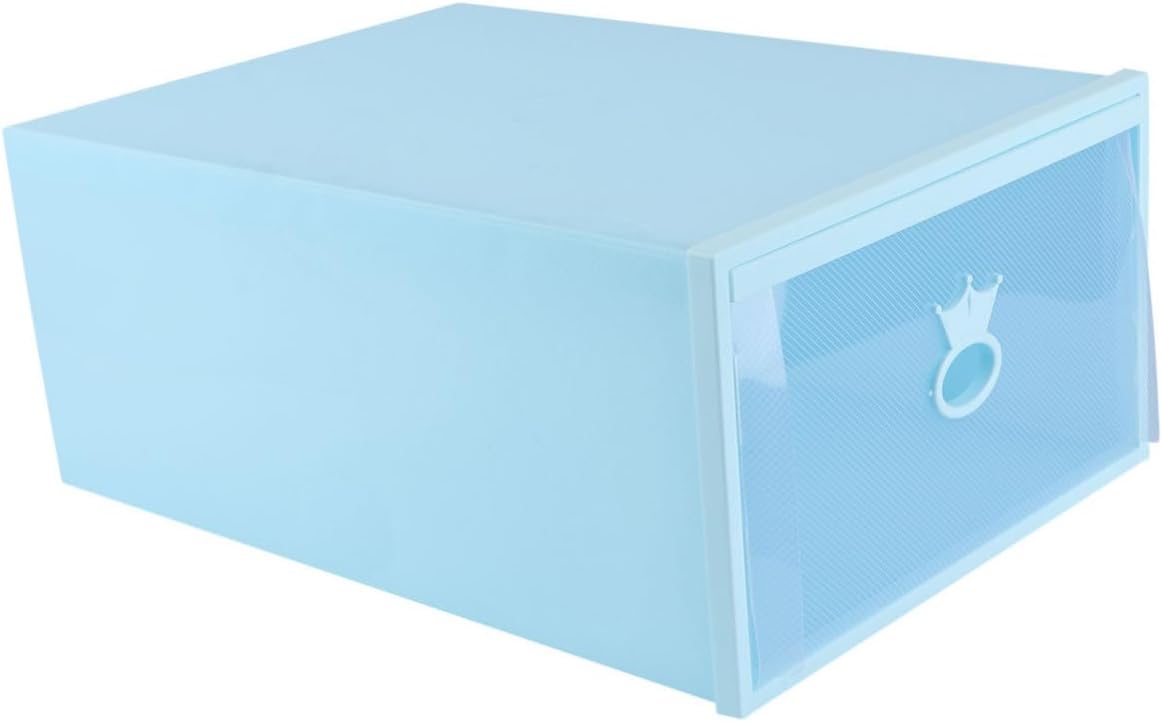 Thick Transparent Shoe Storage Box with Window Drawer-style Plastic Organizer for Men and Women Stackable Foldable Shoes Container with Dustproof Seal Holder for Sneakers and Boots