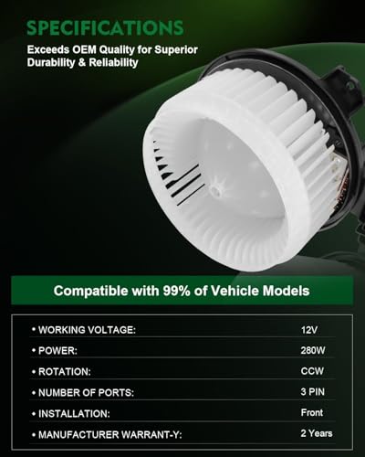Image of 700215 HVAC Heater Blower Motor with Fan Cage Fits for:-Toyota Camry 2007-2017, 4Runner 2010-2018, Highlander Tundra Avalon Venza, for:-Dodge Journey 2014-2018 for:-Lexus ES350 GX460 RX350