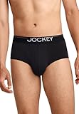 Jockey Calzoncillos elásticos de algodón para hombre, paquete de 3, Negro, L