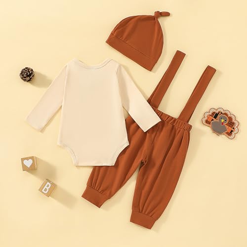 Baby Boy Thanksgiving Outfit Turkey Romper+Suspender Pants My 1st Thanksgiving Clothes3