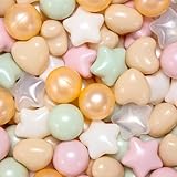 STARBOLO Star Ball Pit Balls for Toddlers - 50 100 200 500 Pack BPA Free Crush Proof Plastic Balls for Ball Pit, Gift for Kids Toddlers Birthday Christmas Decor Giant Friendship Banner Props