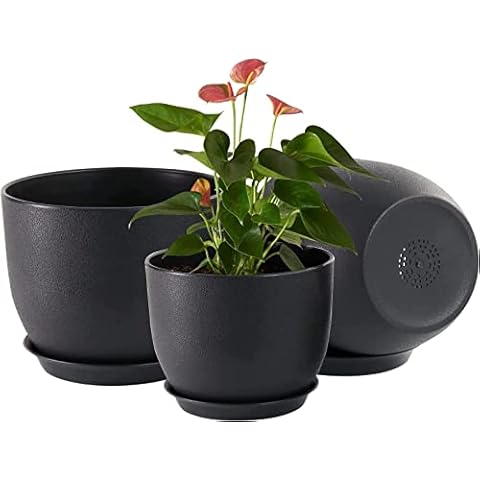FIASON Schwarz Blumentopf 20/23/25 cm Cover
