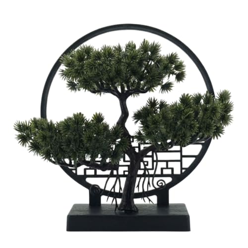Artificial Bonsai Tree 26CM Japanese Pine Fake Potted Plants for Decor