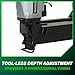 Metabo HPT Wide Crown Stapler, Pro-Preferred Pneumatic Power Nailers, Lathing Tool for Sheathing & Insulation, Quick Response, 16 Gauge, Up to 150 1