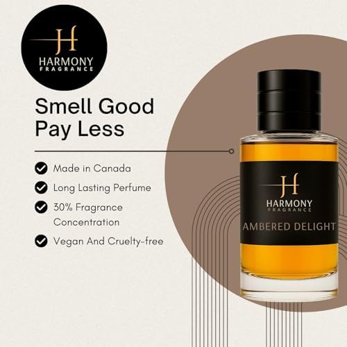 Ambered Delight - Harmony Fragrance - Eau de Parfum - Inspired by TF Tobacco Vanilla - Luxury Perfume - For Women Men Unisex - Long Lasting Fragrance - Made In Canada - 1
