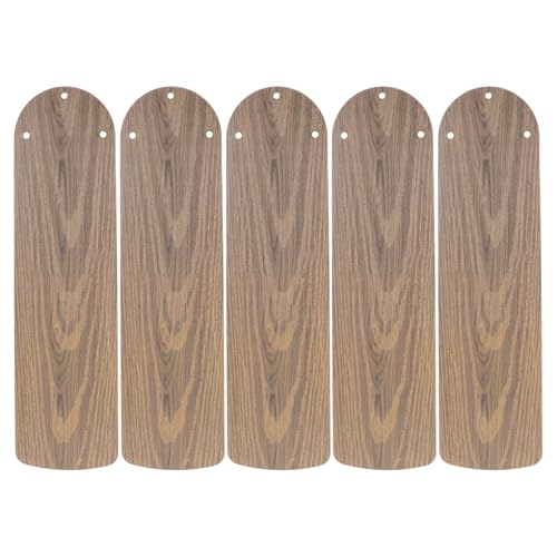 BTgpmwld Brazo de Pala para Ventilador de Techo, Paquete de 5 aspas Ventilador Techo Grano Madera 52 Pulgadas, plástico Multicolor for reparación Uso en Interiores y Exteriores(Brown)