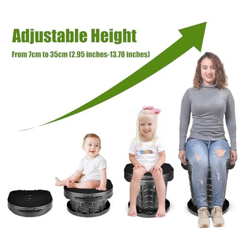 KALBIGRO Campingtoilette Faltbar, 220kg Camping Toiletten Mobile, Camping Klo Portable mit 10 Stück Toilettenbeutel, Klapptoilette für Camping, Wandern, Angeln, Reisen