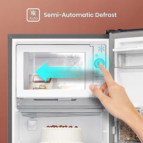 ثلاجة هايسنس سعة 233 لتر، بباب واحد مضغوط ولون فضي، مزودة بموزع مياه، موديل RR233N4WSU - ضمان لمدة سنة كاملة و5 سنوات لضاغط الهواء.