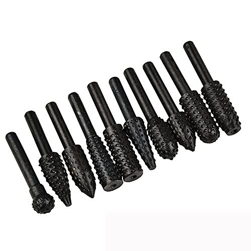 Miniatura 5 de Madera Escofina Escofina Juego Limas 10 Piezas Madera Broca Fresa Set Taladro Herramienta De Mango Madera Tallada Juego De Fresas De Metal Duro