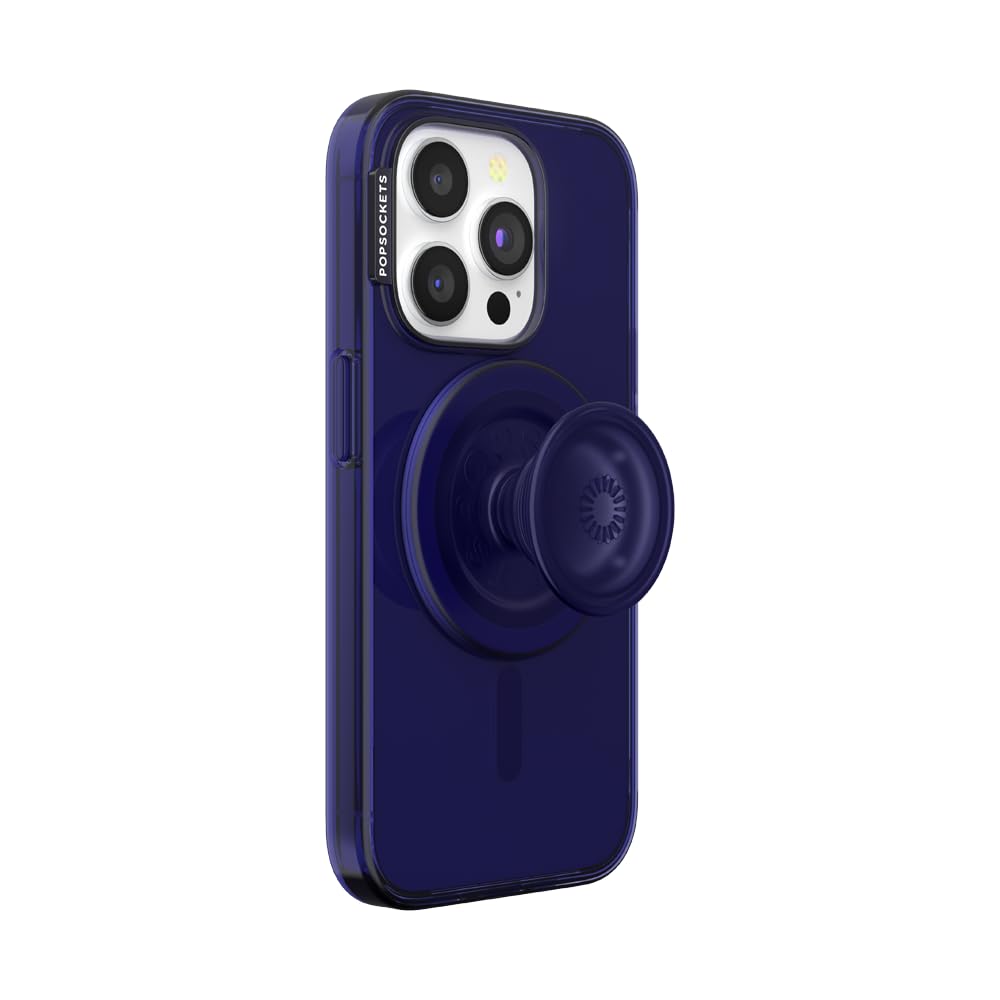Funda PopSockets Con Agarre Deslizante Para IPhone 15 | Compatible MagSafe Y Carga Inalámbrica | Transparente Y Antigolpes
